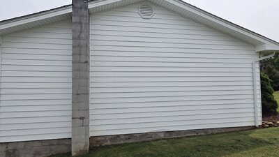 After house washing - clean bright home exterior