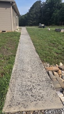 Before driveway cleaning - stained concrete