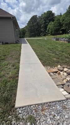 After driveway cleaning - clean concrete surface